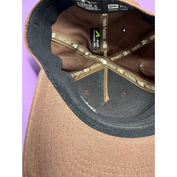 New Era Knit Los Angeles Dodgers LA Logo Brown M/L Flex Hat Cap - Picture 3 of 4